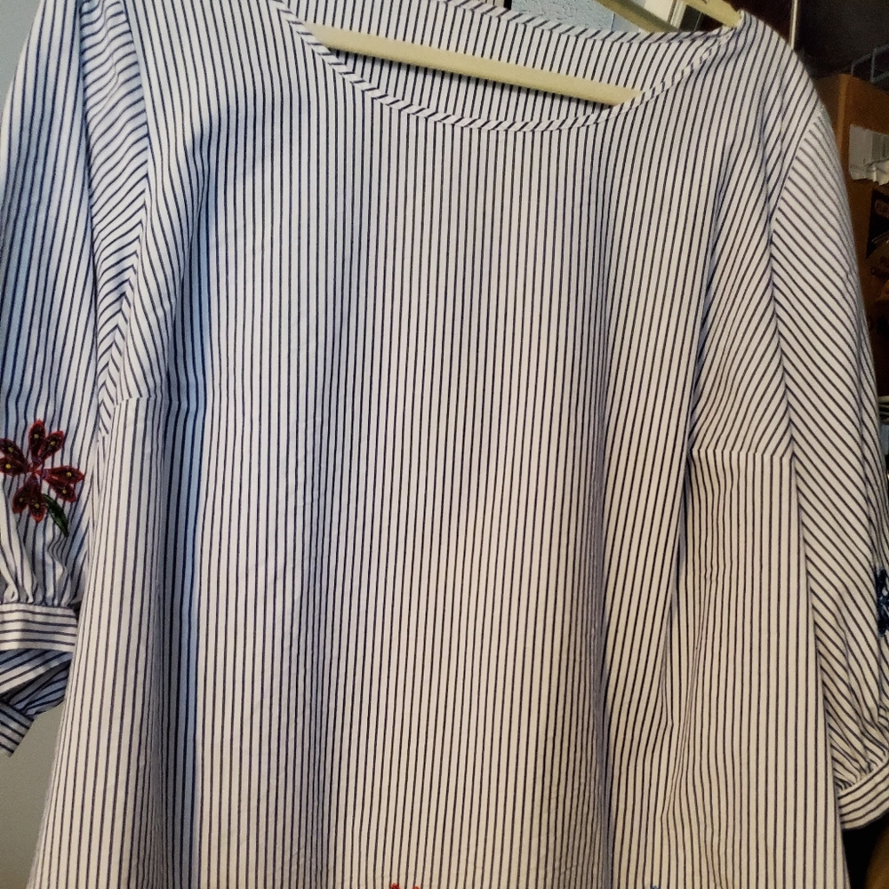 EUC Eloquii striped top